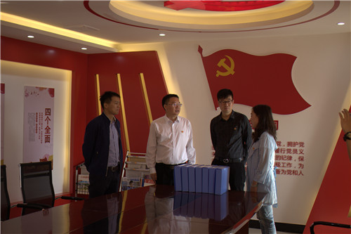公司领导到建设产业化分永利yl23411集团党支部调研标化党支部建设情况